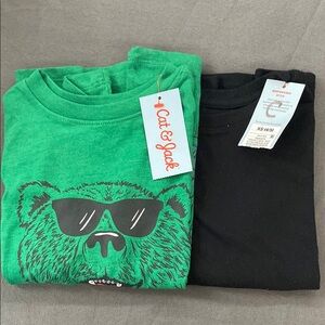Cat & Jack Green and Black T-Shirts